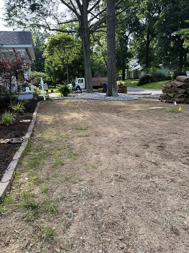 Graded and prepped before sod goes down